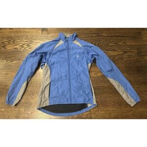 Pearl Izumi Elite Jacket Womens Medium Safety Yellow Full Zip Cycling Wind Coat